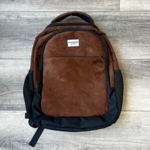 Macchu Picchu Hiram Bingham Belmond Choco Suede Bookbag Backpack new